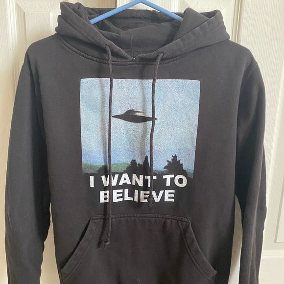 UFO X-Files 'I Want to Believe' Hoodie Size S - Picture 7 of 8